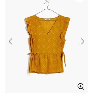 Madewell peplum top nwt
